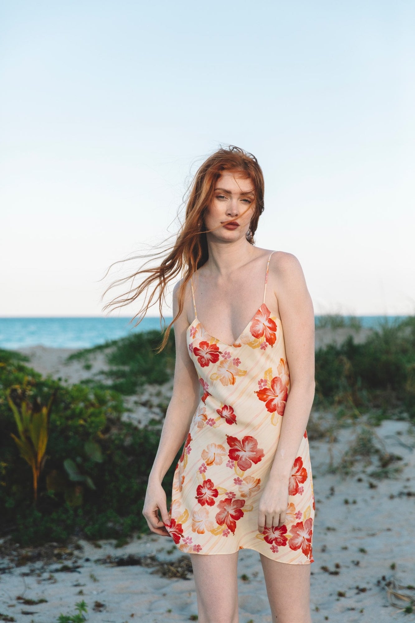 Rouge Multi Hibiscus Mini Slip | Floral