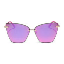 Womens | Becky V Sunglasses | Gold | Pink Rush Lenses