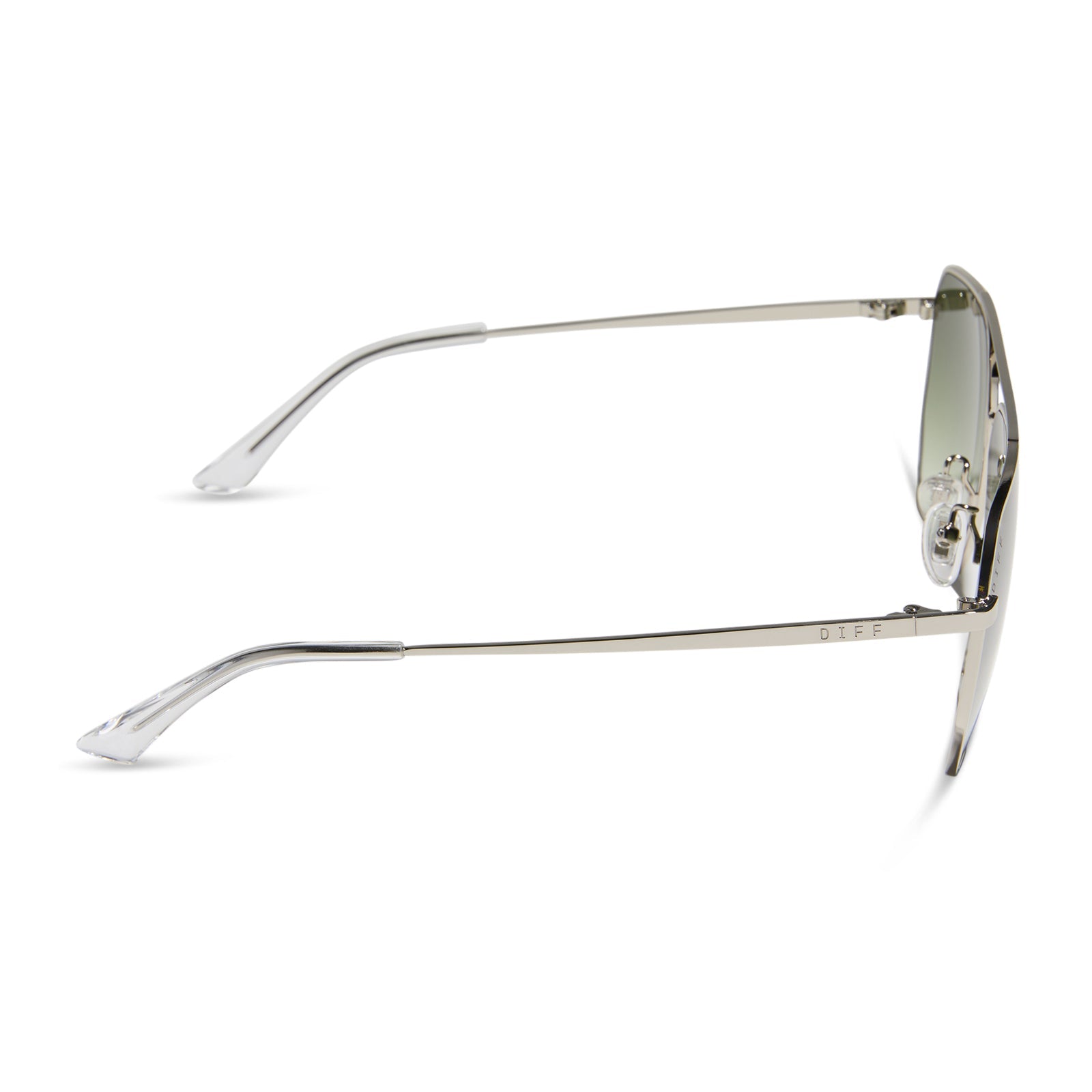 Womens | Berkely Sunglasses | Silver | Cool Matcha Gradient Lenses