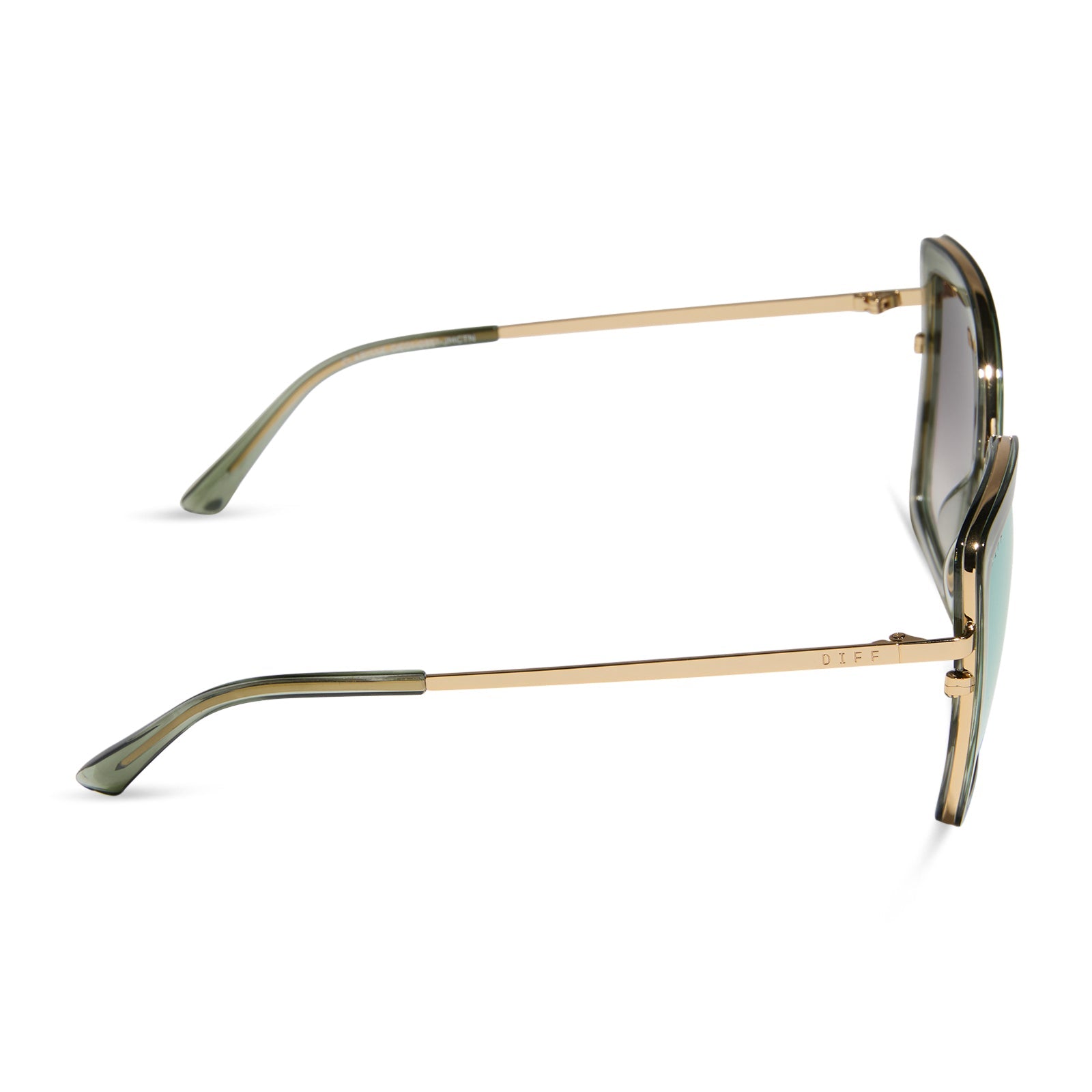 Womens | Clarisse Sunglasses | Gold | Cool Matcha Lenses