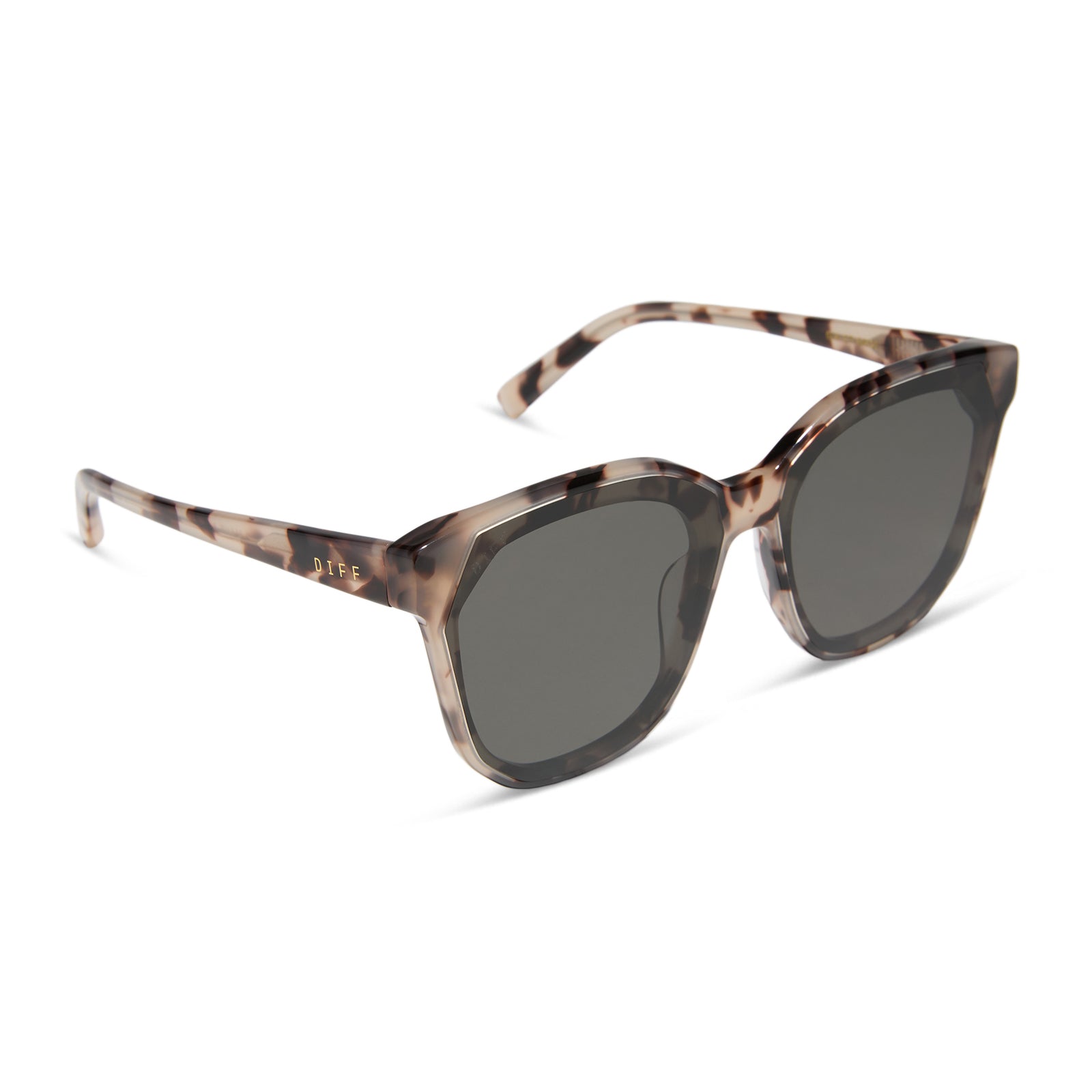 Womens | Gia Sunglasses | Cream Tortoise | Grey Lenses