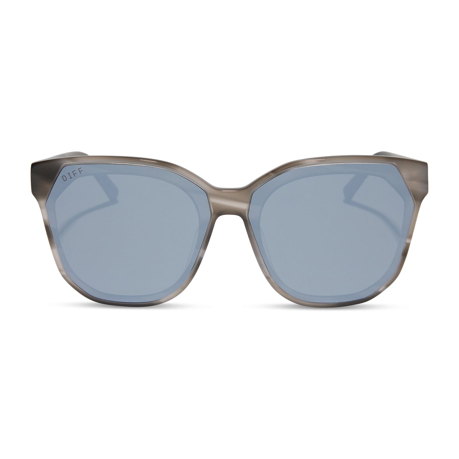 Womens | Gia Sunglasses | Smoke Marble | Grey/Silver Flash Lenses