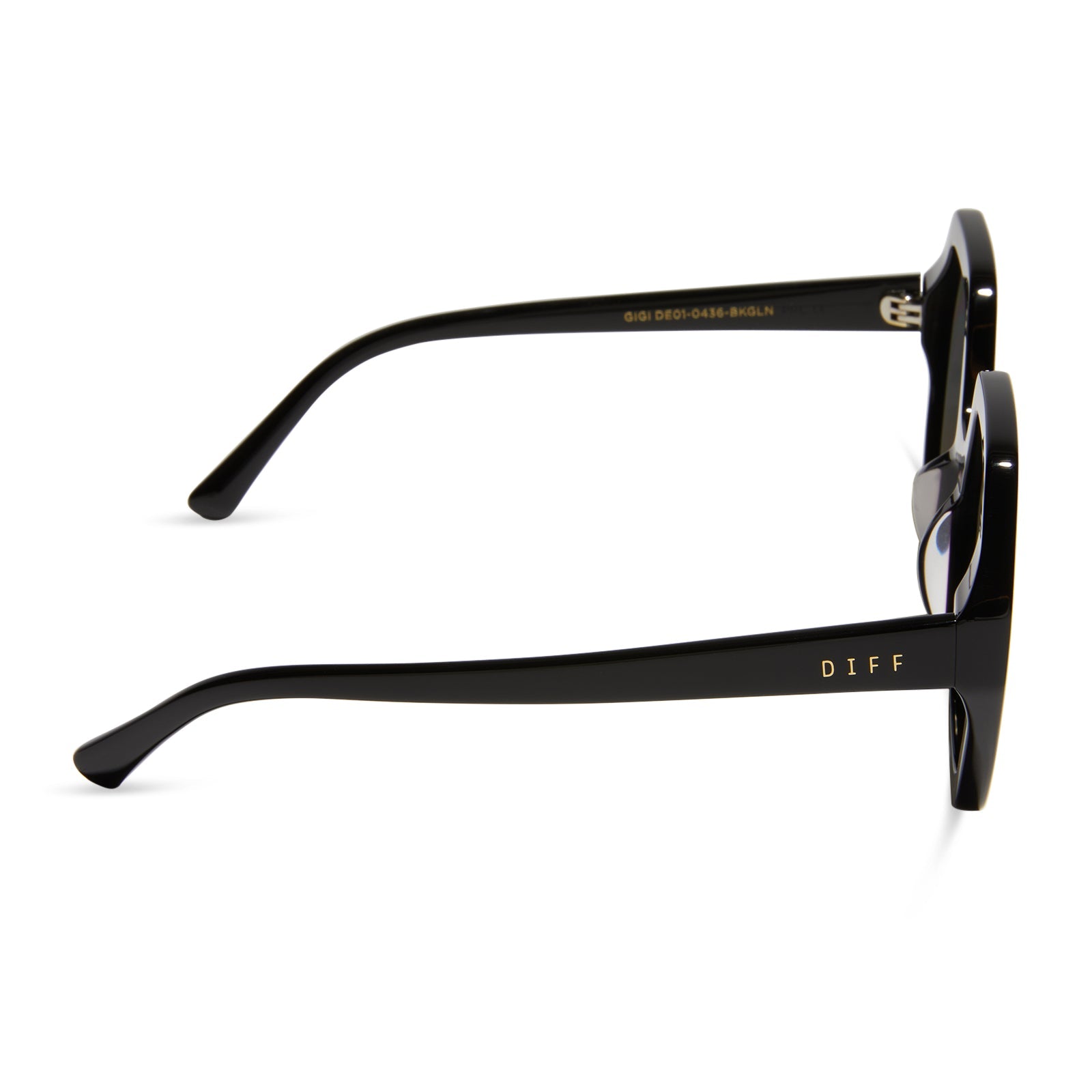Womens | Gigi Sunglasses | Black | Grey Flash Lenses