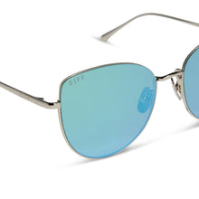 Womens | Kinsley Sunglasses | Silver | Aquatic Awe Lenses