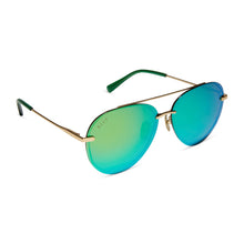 Unisex | Lenox Sunglasses | Gold | Green Lenses