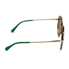 Unisex | Lenox Sunglasses | Gold | Green Lenses