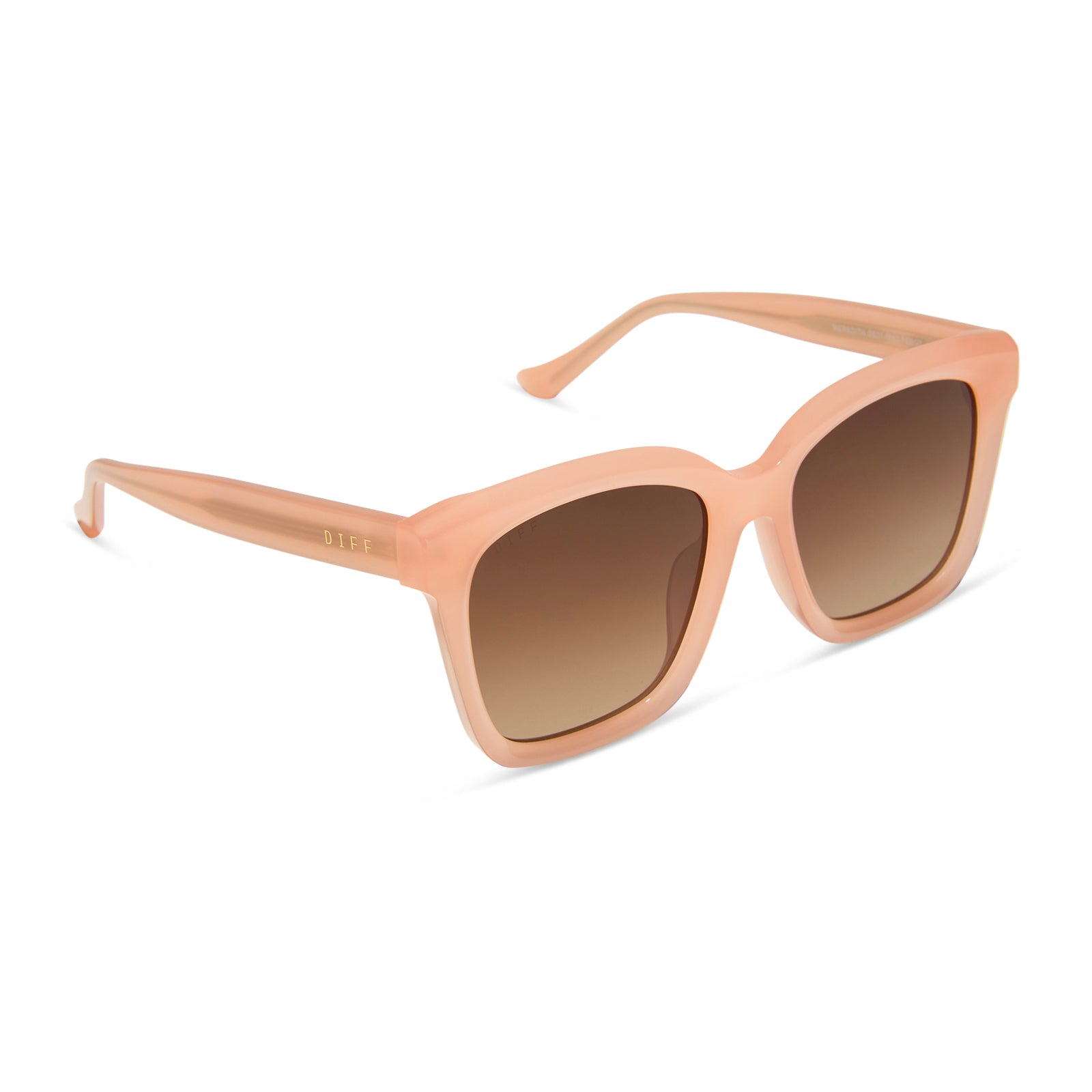 Womens | Meredith Sunglasses | Peach | Brown Gradient Polarized Lenses
