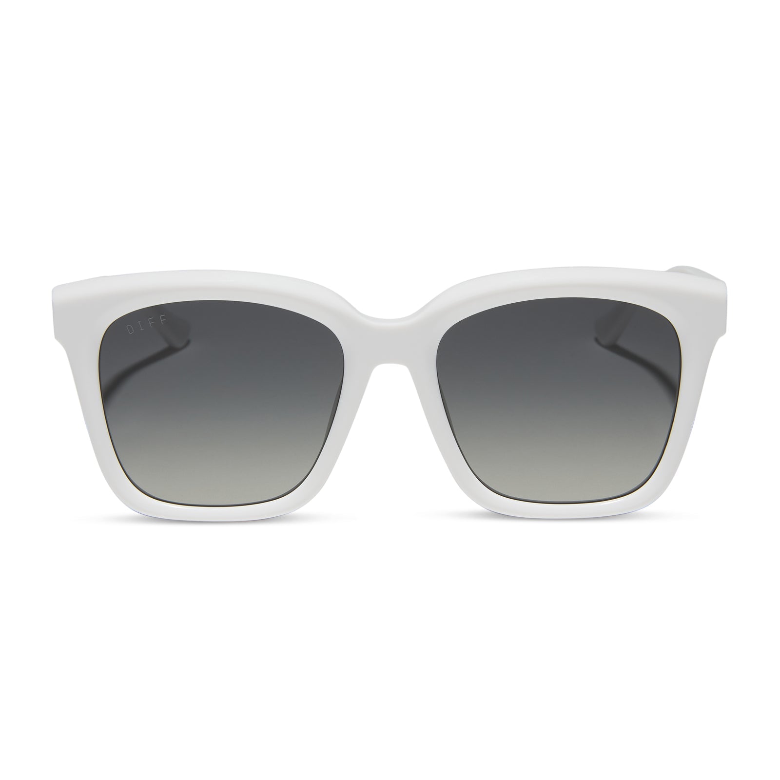 Womens | Meredith Sunglasses | White Cloud | Grey Gradient Polarized Lenses