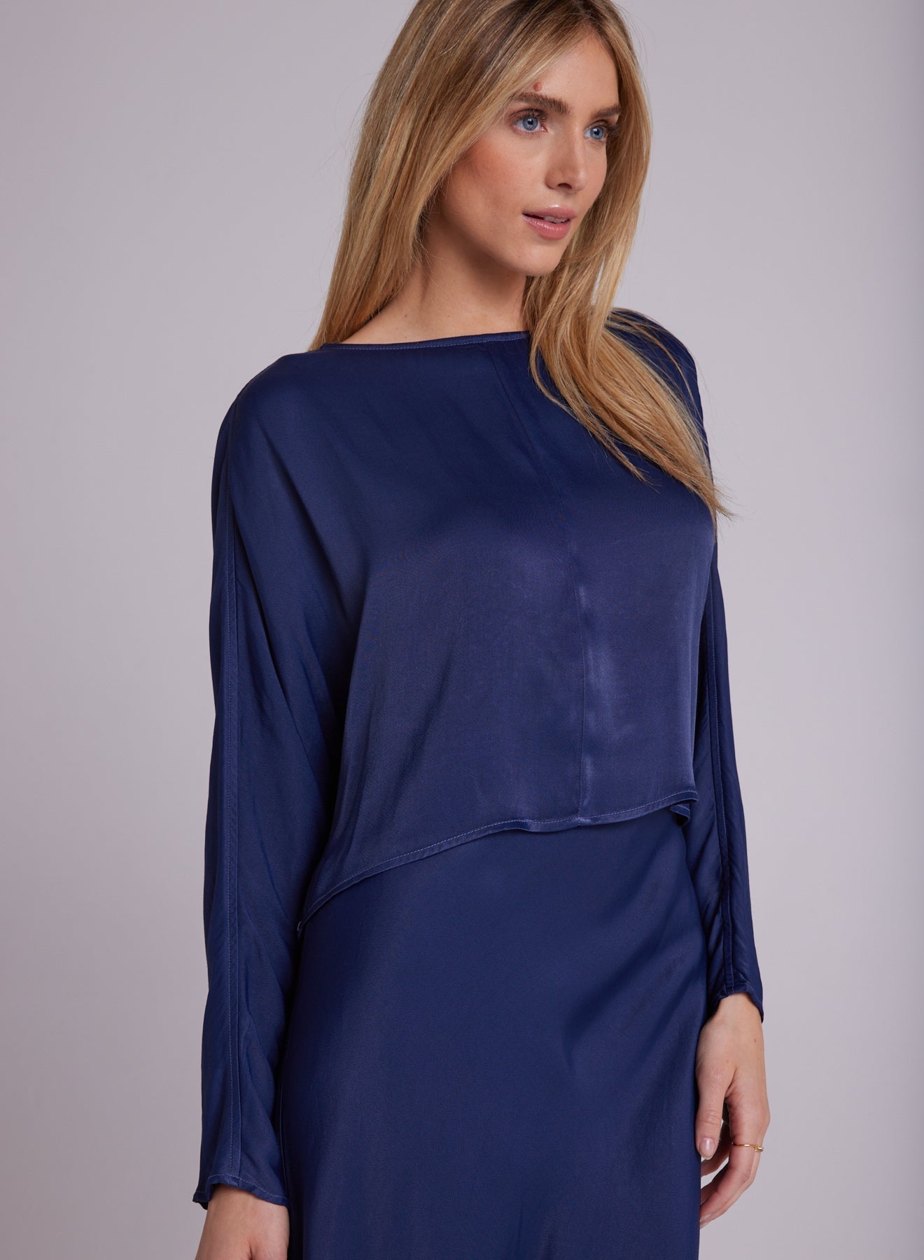 Dolman Sleeve Blouse - Dark Azure