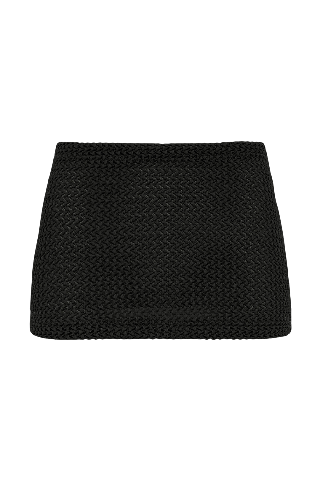 Double Micro Skirt | Black Crochet