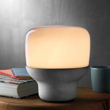 Smooth Lamp With Stone Base | Clear Crystal/Stone