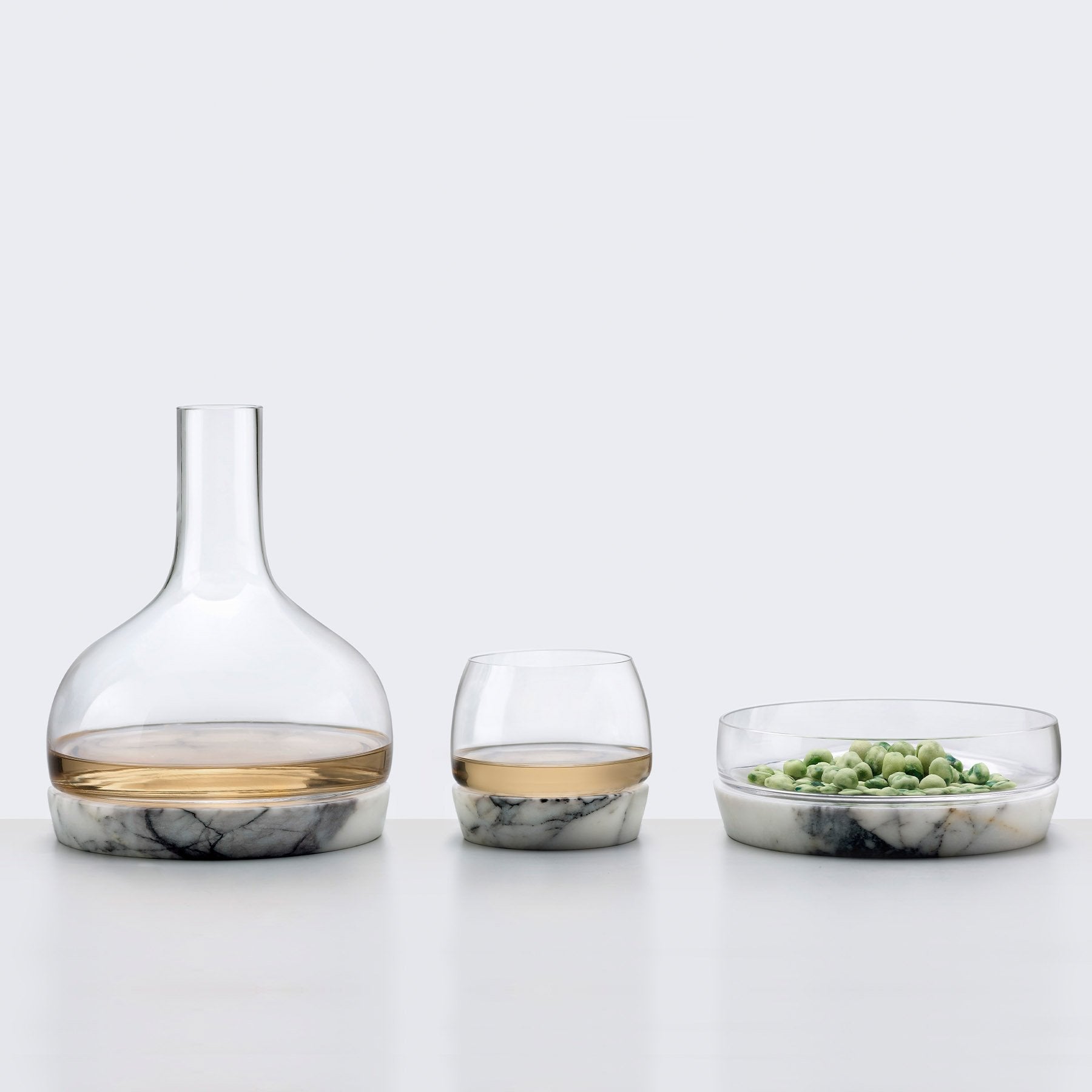 Chill Carafe With Marble Base | Clear Crystal/Marble
