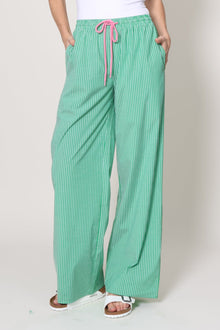 Brooklyn Karma | Maui Mist Stripe Pants | Green