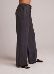 Easy Pleated Wide Leg Pant | Slate Charcoal
