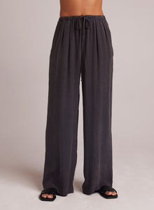 Easy Pleated Wide Leg Pant | Slate Charcoal