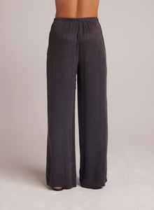 Easy Pleated Wide Leg Pant | Slate Charcoal