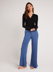 Easy Wide Leg Pant | Blue Steel