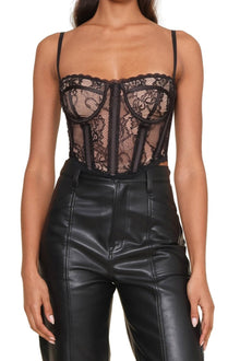 Brooklyn Karma | Corset Me Not Top | Black