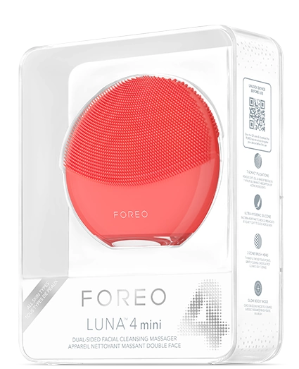 LUNA 4 mini Deep Cleansing Dual-Sided Facial Cleansing Massager | Coral
