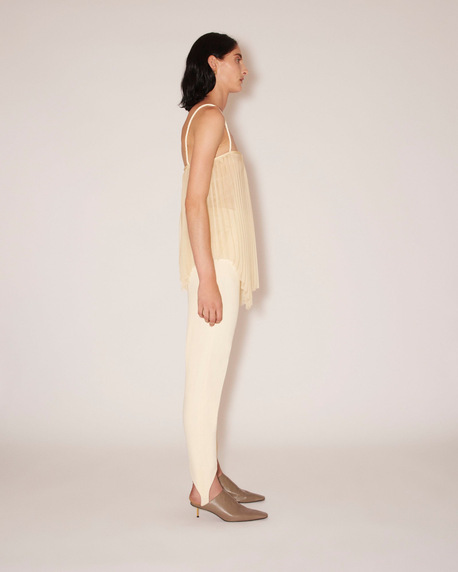 Womens | Darby Double Jersey Slouchy Pants | Creme