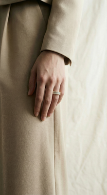 The Emerald Cut Pave Ring | Gold