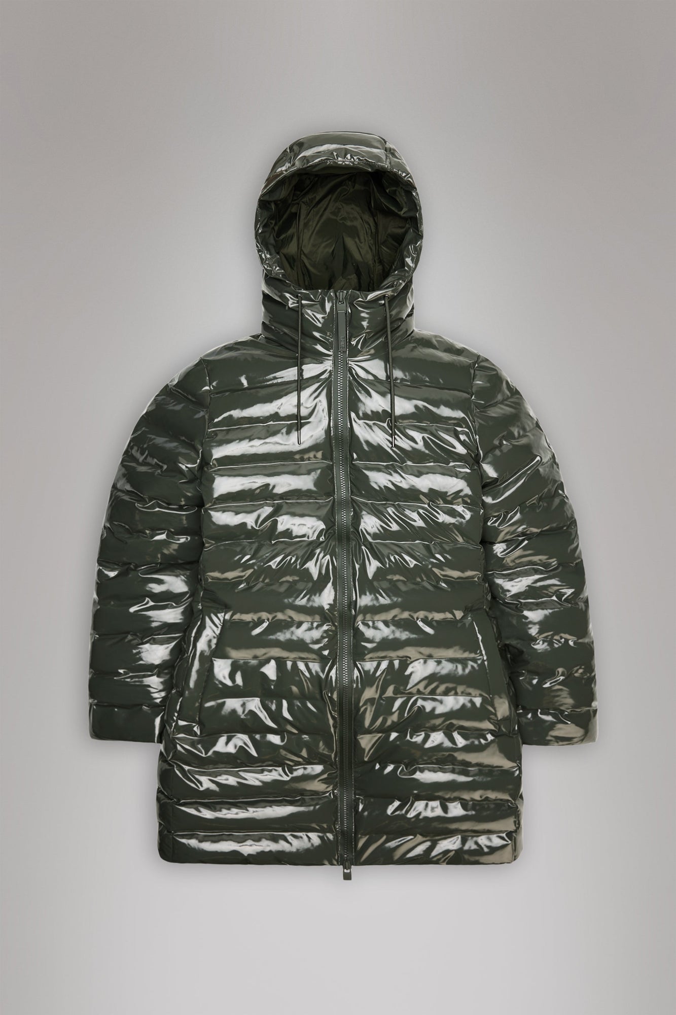 Rains Lohja Long Puffer Curve Jacket Swamp Jacket