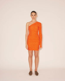 Mitra One Shoulder Dress | Orange