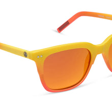 Unisex | Human Torch Sunglasses | Radiant Yellow To Orange Flame Fade | Blazing Red Orange Polarized Lenses