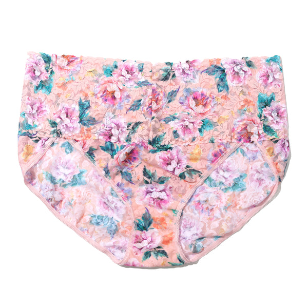 Plus Size Retro V-Kini | Buy Myself Flowers (Peach)