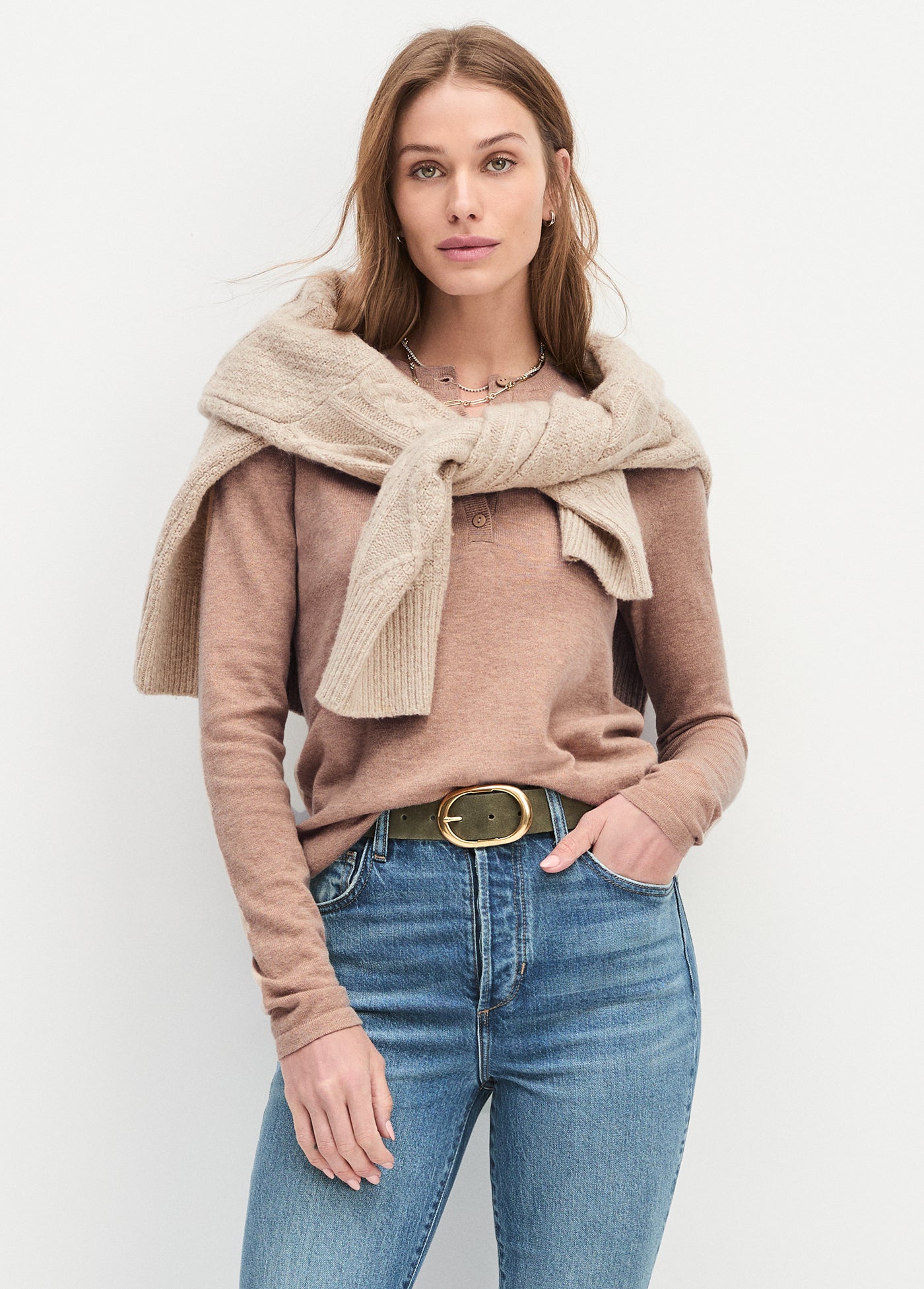 The Oversized Cable Sweater | Tawny Birch