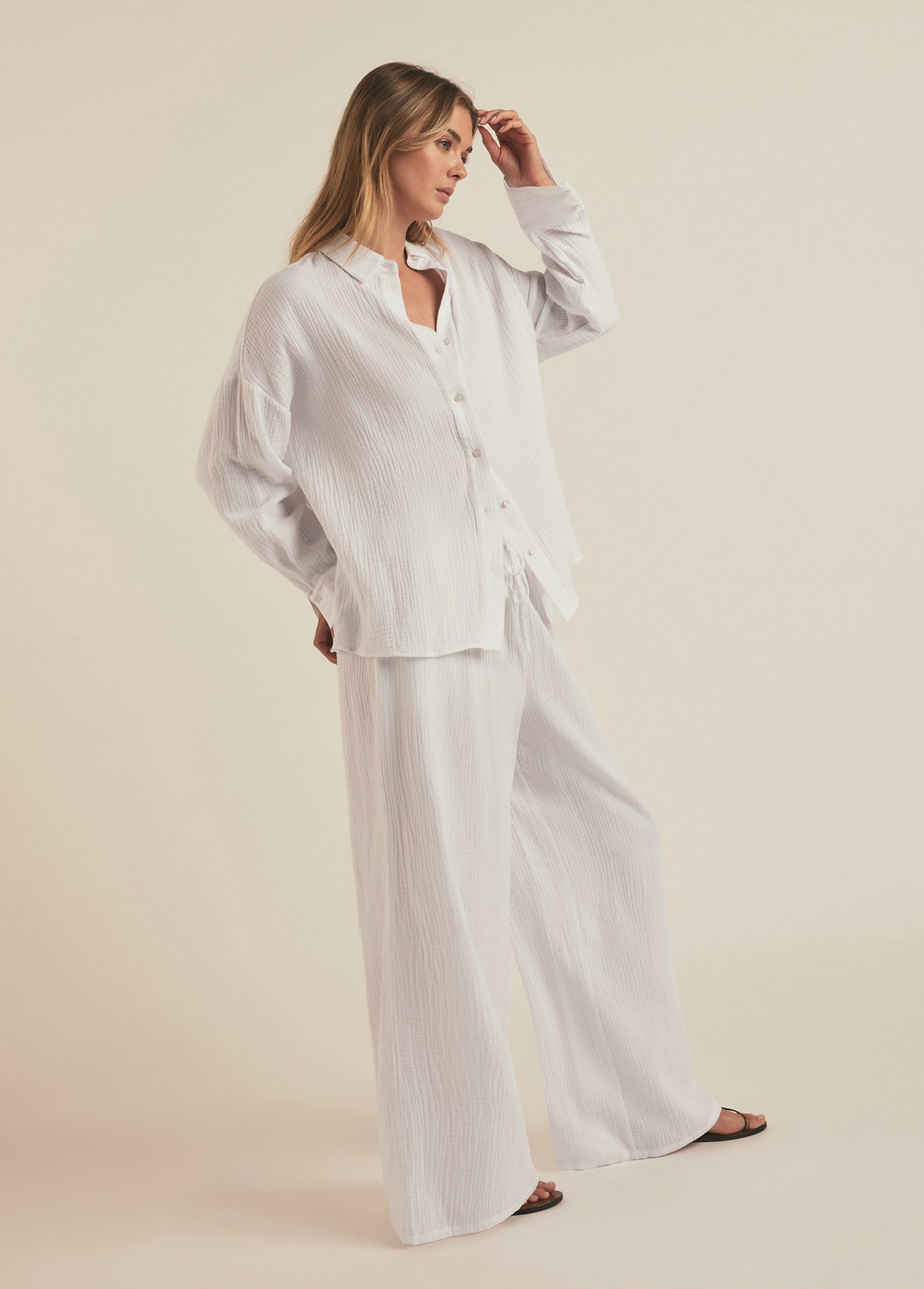 white cotton gauze
