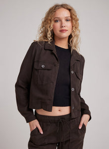 Flap Pocket Utility Jacket | Quartz Brown