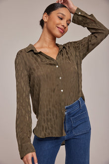 Flowy Button Down | Herb Green