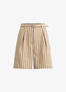 beige navy stripe