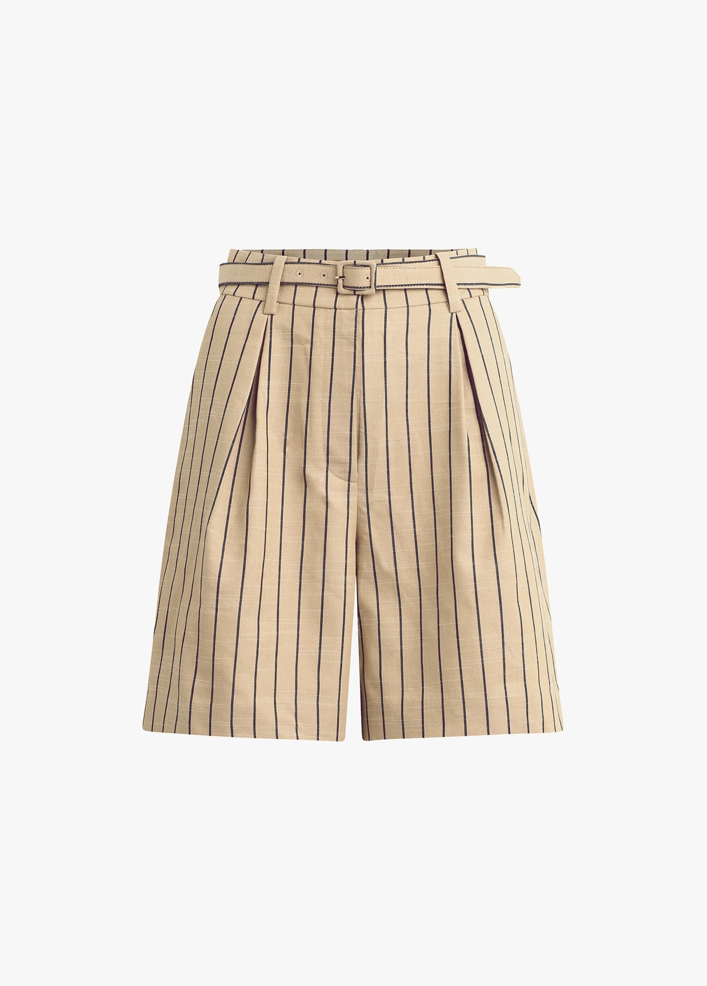 beige navy stripe