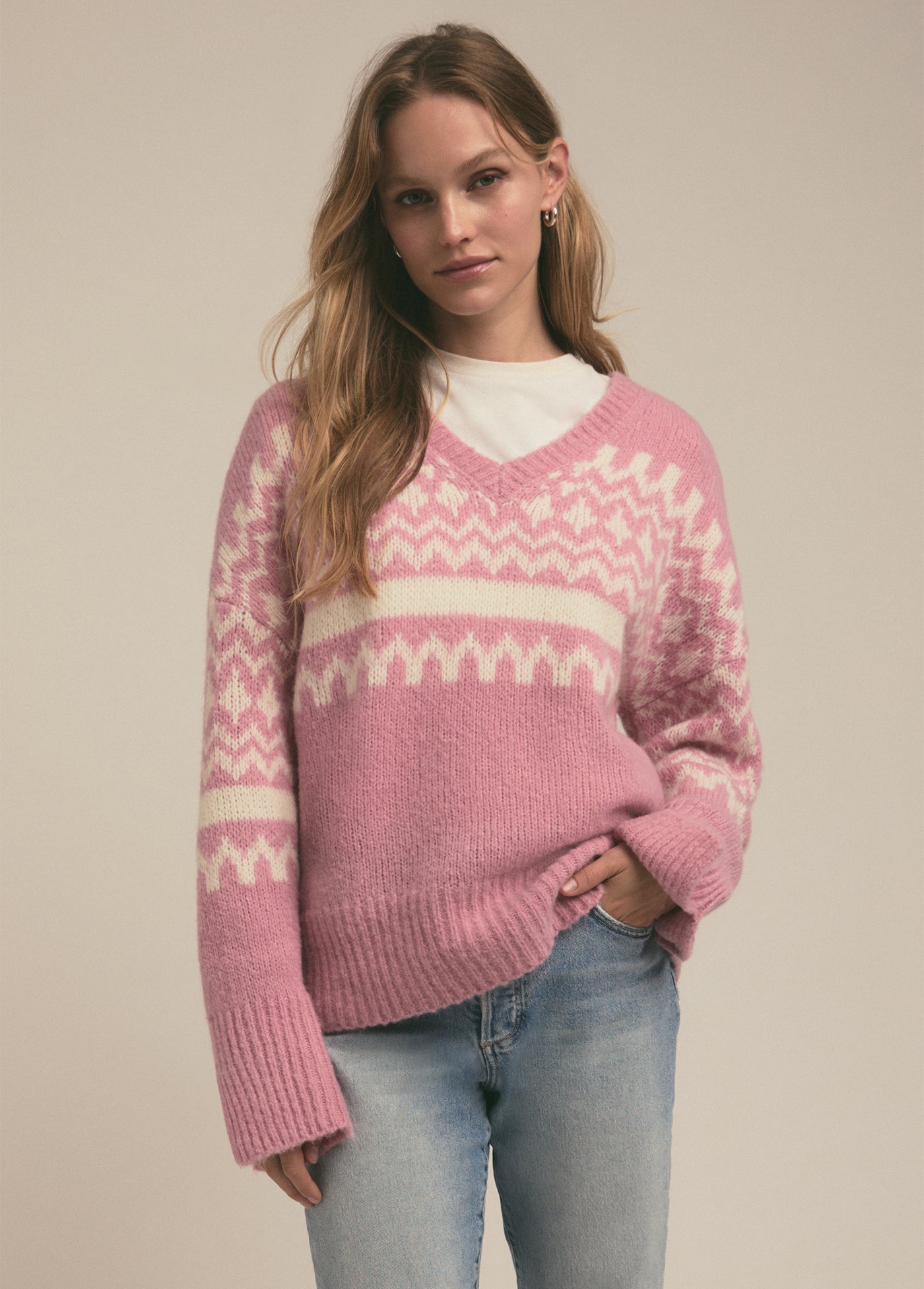 pink fairisle