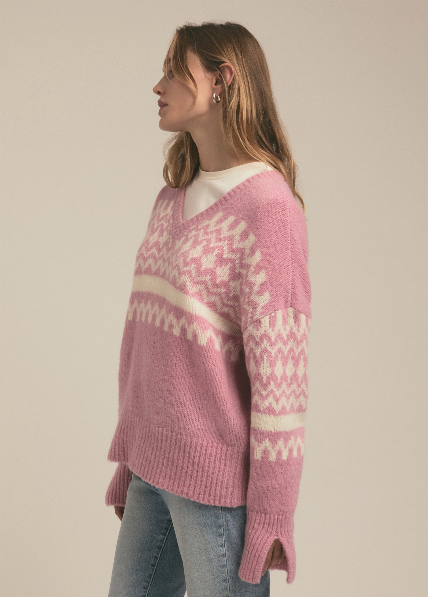 pink fairisle