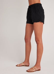 Frayed Hem Pocket Short | Vintage Black