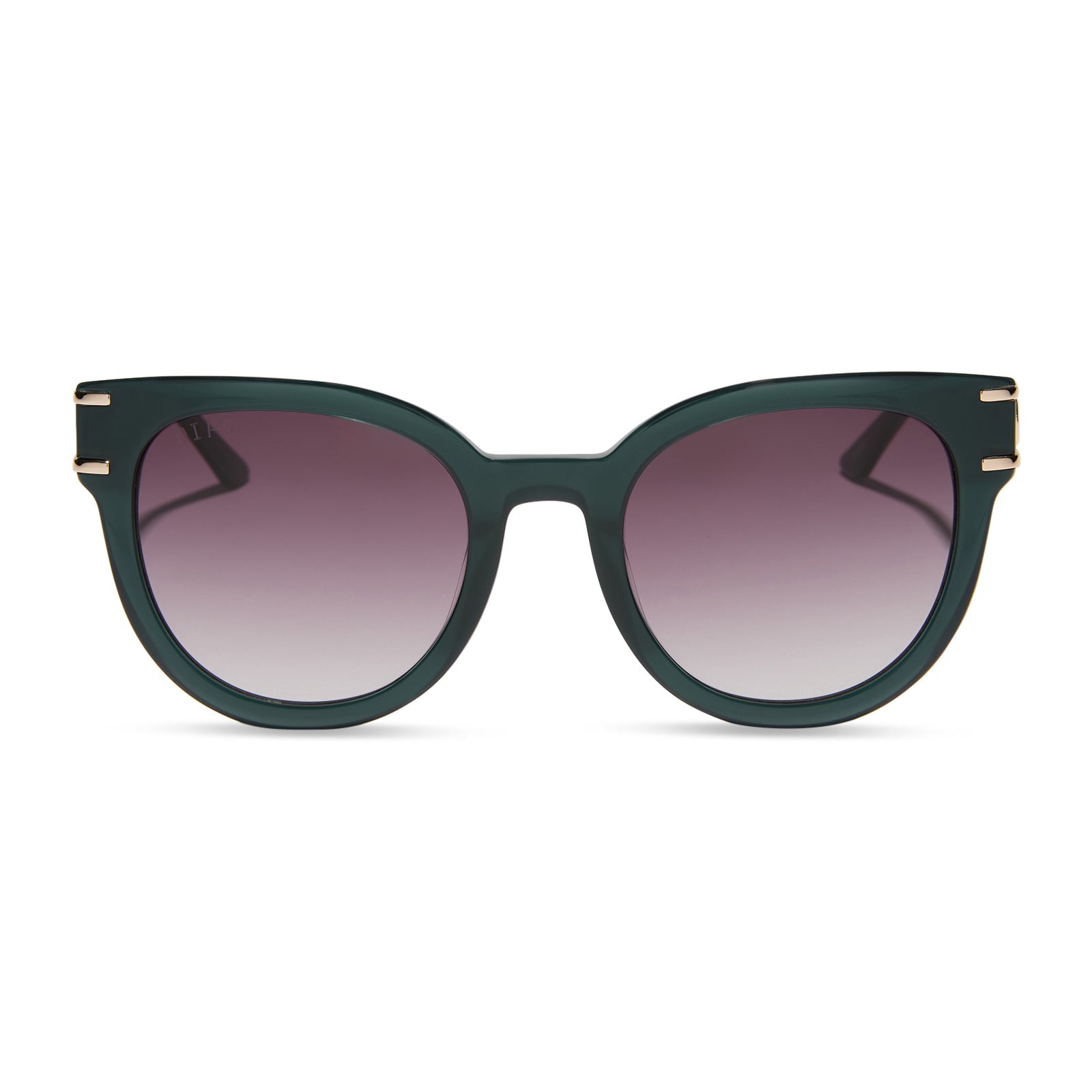 Womens | Anna Sunglasses | Rich Emerald | Royal Purple Gradient Lenses
