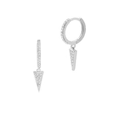 The Hanging Pave' Zoe Earring | 18KT Gold Vermeil & Sterling Silver