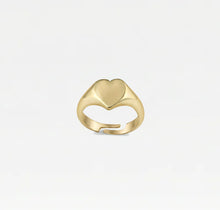 The Tiny Heart Pinky Signet Ring | Gold Vermeil