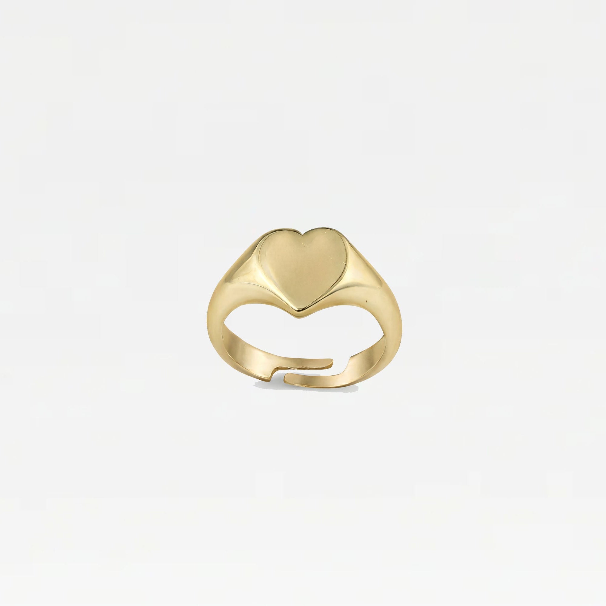 The Tiny Heart Pinky Signet Ring | Gold Vermeil