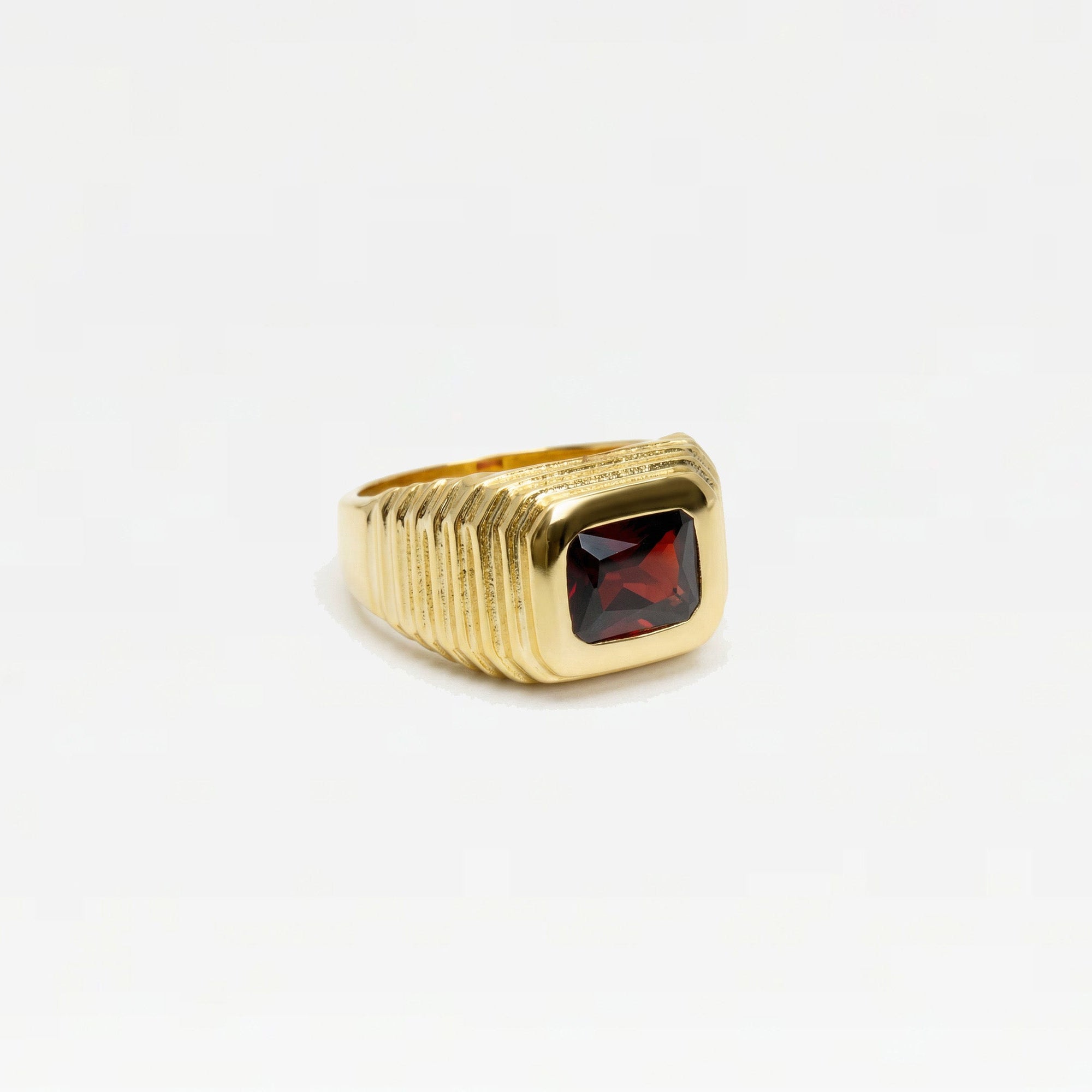 The Ruby Red Heirloom Ring |  18Kt Gold Plated