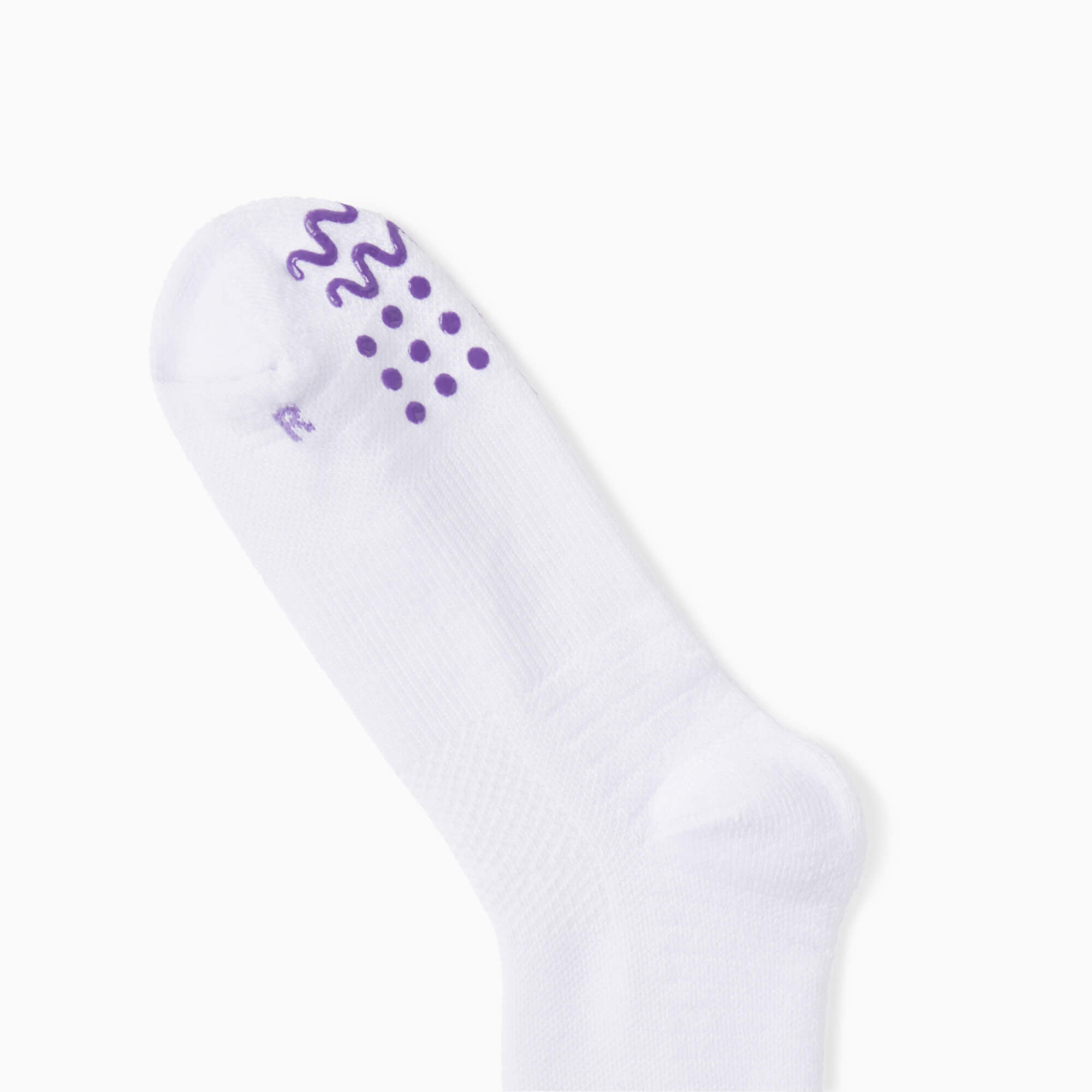 Cotton Socks with Silicone Grips | White