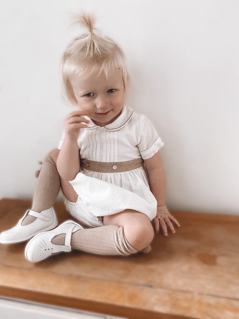 Ashton Linen Romper - Petite Maison Kids