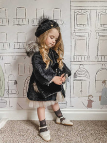 Milana Noir Sweater Coat - Petite Maison Kids