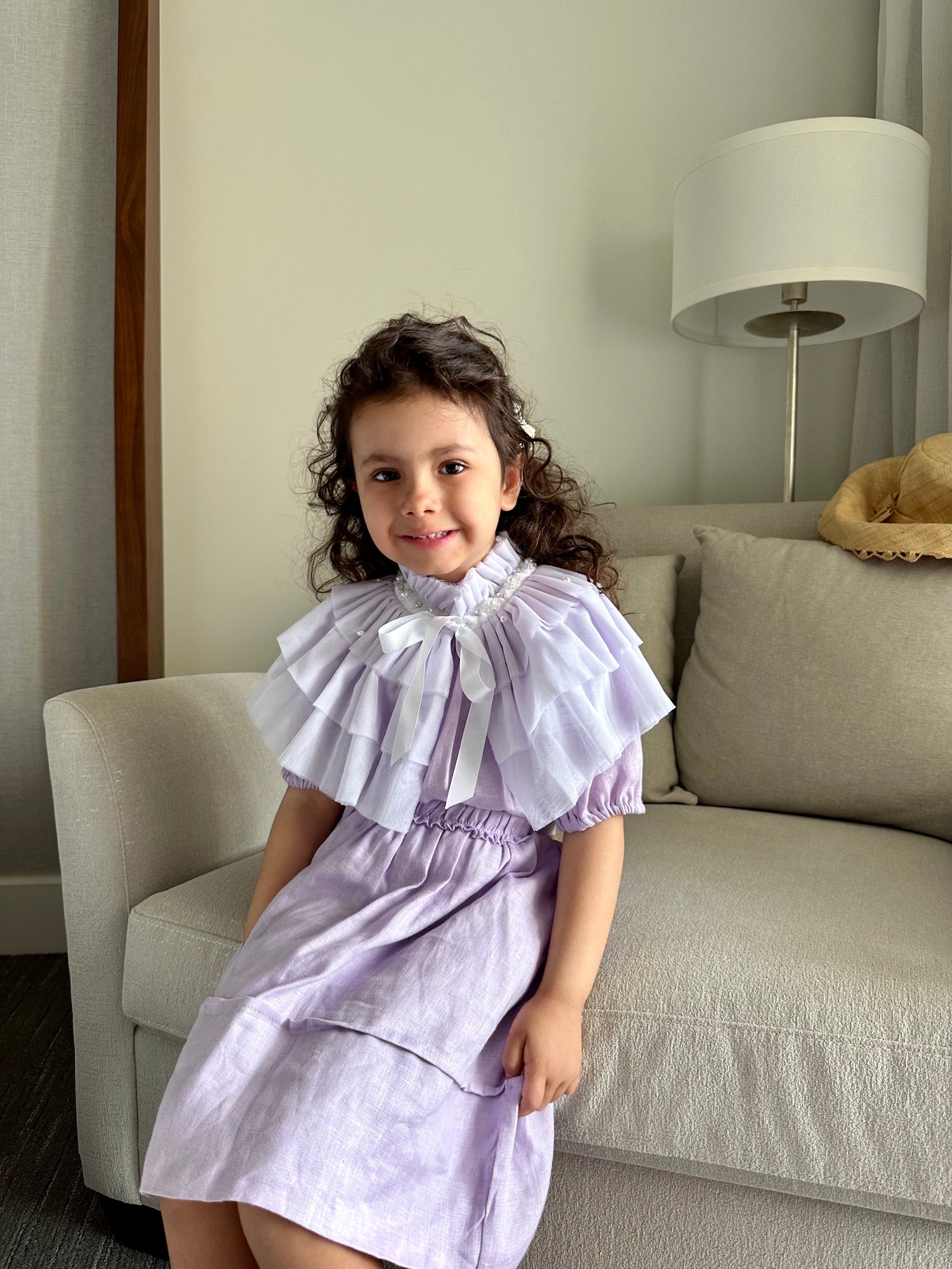 Ariel Lavender Victorian Tulle Cape | Lavender