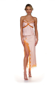 Dusty Rose Lace Paneled Camisole | Rose