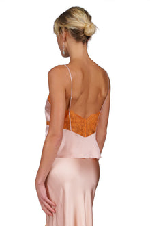 Dusty Rose Lace Paneled Camisole | Rose