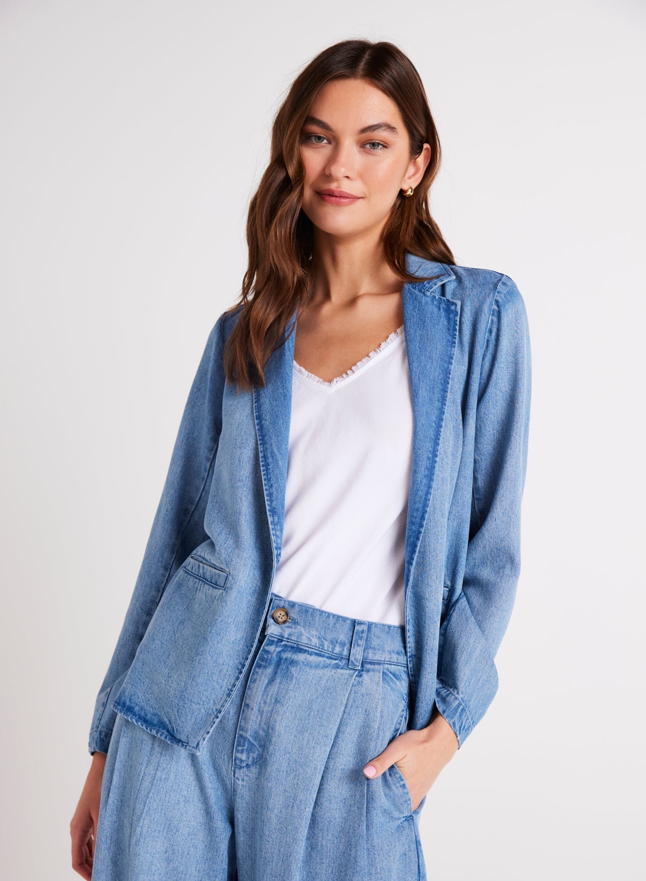 Jagger Easy Longline Blazer | Vintage Horizon Wash